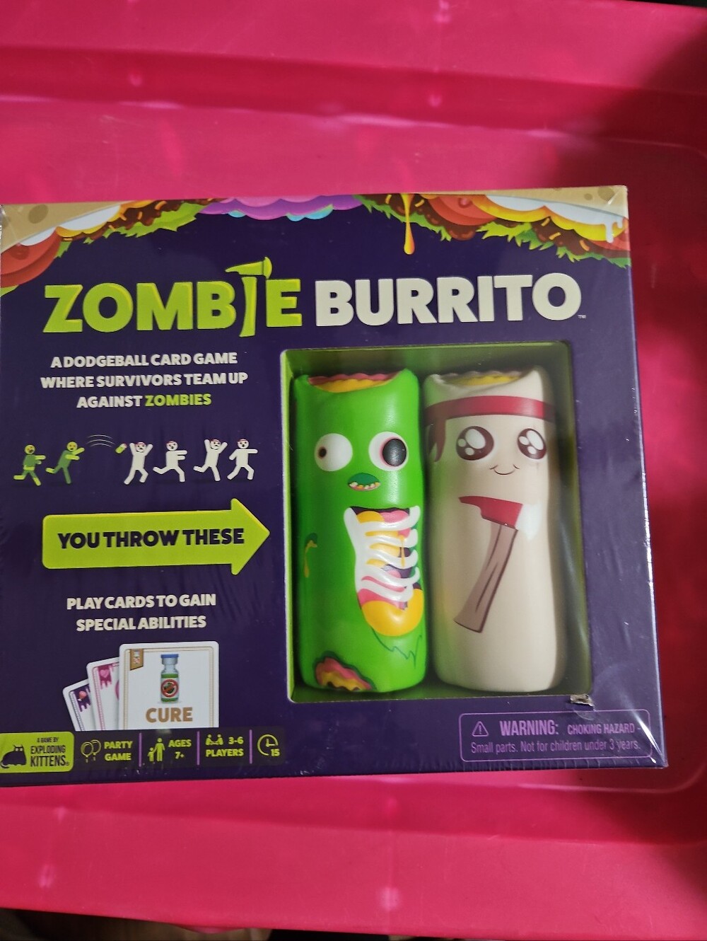 Zombie Burrito | A Dodgeball Card Game By Exploding Kittens Throw Party New